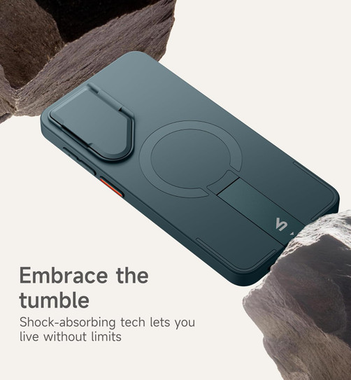 Suritch Flex Armor MagSafe Case Samsung Galaxy S26+ Plus with Camera Cover and Adjustable Metal Kickstand - Lake Green