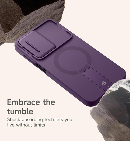 Suritch Flex Armor MagSafe Case Samsung Galaxy A17/A26 5G with Camera Cover and Adjustable Metal Kickstand - Purple