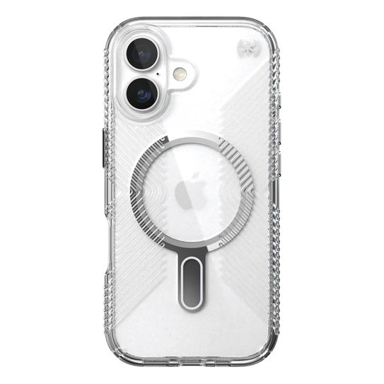 Speck Presidio Clear Grip MagSafe With ClickLock Case iPhone 17 - Clear/Silver 