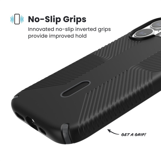 Speck Presidio2 Grip MagSafe With ClickLock Case iPhone 17 - Black/Grey