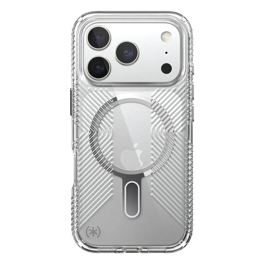 Speck Presidio Clear Grip MagSafe With ClickLock Case iPhone 17 Pro Max - Clear/Silver 
