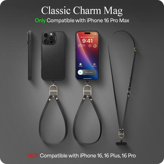 Spigen Cyrill Kajuk Classic Charm MagSafe Case iPhone 16 Pro Max - Black