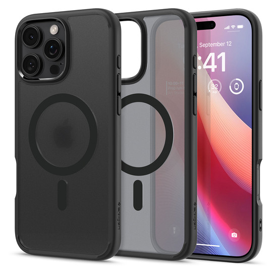 Spigen Ultra Hybrid MagSafe Case iPhone 16 Pro Max - Frost Black /Graphite Ring