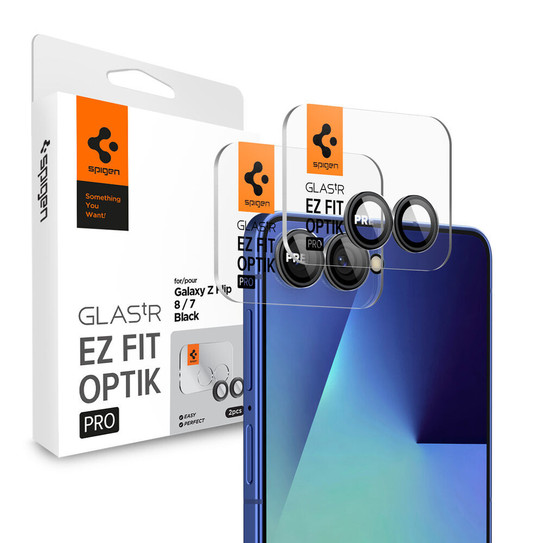 Spigen GLAS.tR EZ Fit 2PCS Lens Protector Samsung Galaxy Z Flip8/ Z Flip7 - Black