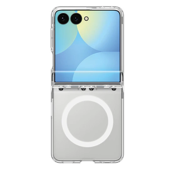 Spigen Ultra Hybrid Pro MagSafe Case Samsung Galaxy Z Flip 8 - Clear Case/White Ring