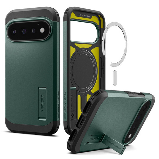 Spigen Tough Armor MagSafe Case Google Pixel 11 Pro - Abyss Green