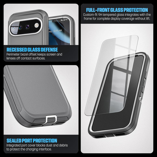 Encased Ranger Case Google Pixel 11 Pro XL with Belt Clip Holster - Grey