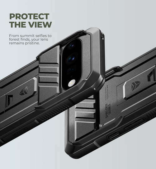 Dexnor Rugged Armor Case Google Pixel 11 Pro XL with Slide Camera Cover - Black