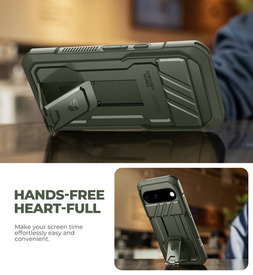 Dexnor Rugged Armor Case Google Pixel 11 Pro XL with Slide Camera Cover - Green
