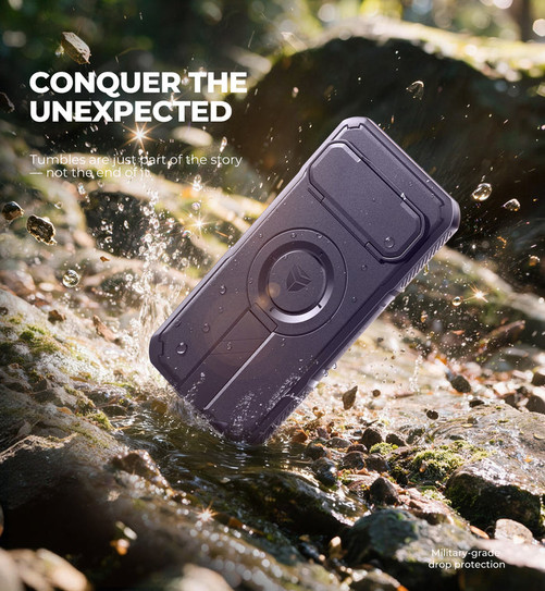 Dexnor Rugged Armor Case Google Pixel 11 Pro XL with Camera Cover Kickstand - Purple