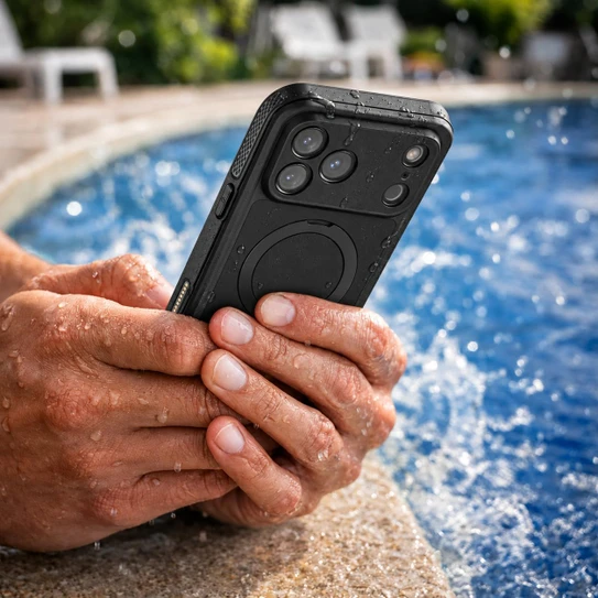 Encased Waterproof with Magnetic Kickstand Case iPhone 18 Pro Max - Black
