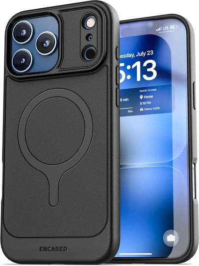 Encased Thin Armor with Belt Clip Holster Case iPhone 18 Pro Max - Black