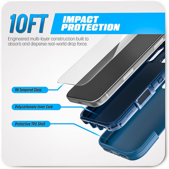 Encased Ranger with Belt Clip Holster Case iPhone 18 Pro - Blue