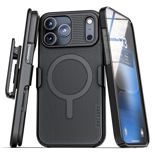 Encased Slimline with Belt Clip Holster Case iPhone 18 Pro - Black