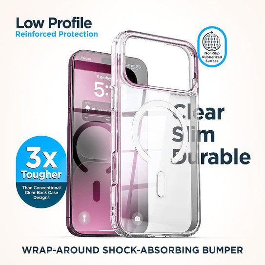 Encased Clear MagSafe with Belt Clip Holster Case iPhone 18 Pro - Clear