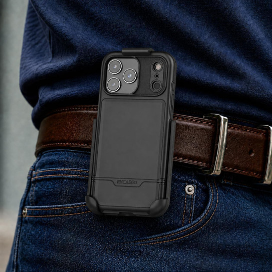 Encased Rebel with Belt Clip Holster Case iPhone 18 Pro - Black
