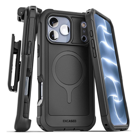 Encased Falcon with Belt Clip Holster Case iPhone 18 Pro - Black