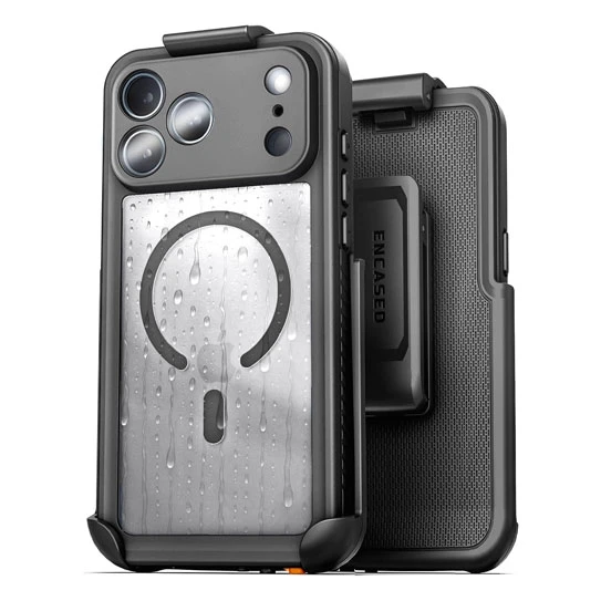 Encased Titan Waterproof with Belt Clip Holster Case iPhone 18 Pro - Clear