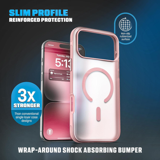 Encased 2-in-1 with Magnetic Phone Grip Holder Case iPhone 18 Pro - Pink