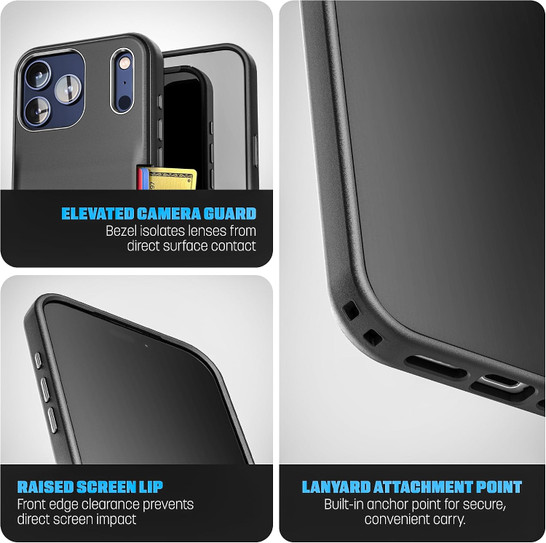 Encased Cache with Built-in Card Holder Slot Case iPhone 18 Pro - Black