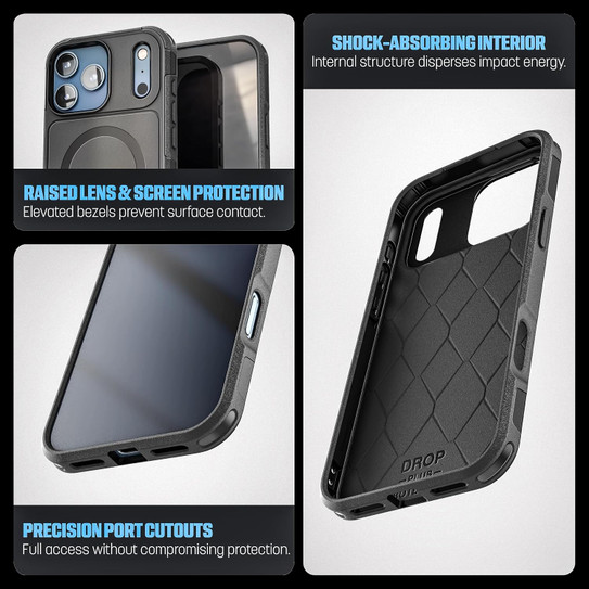 Encased Challenger with Belt Clip Holster Case iPhone 18 Pro - Black