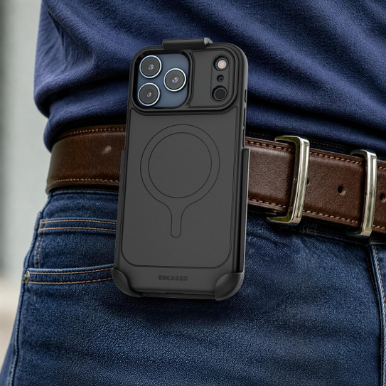 Encased Thin Armor with Belt Clip Holster Case iPhone 18 Pro - Black