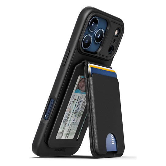 Encased Thin Armor Wallet Case iPhone 18 Pro - Black