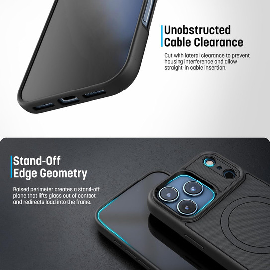 Encased Thin Armor Wallet Case iPhone 18 Pro - Black