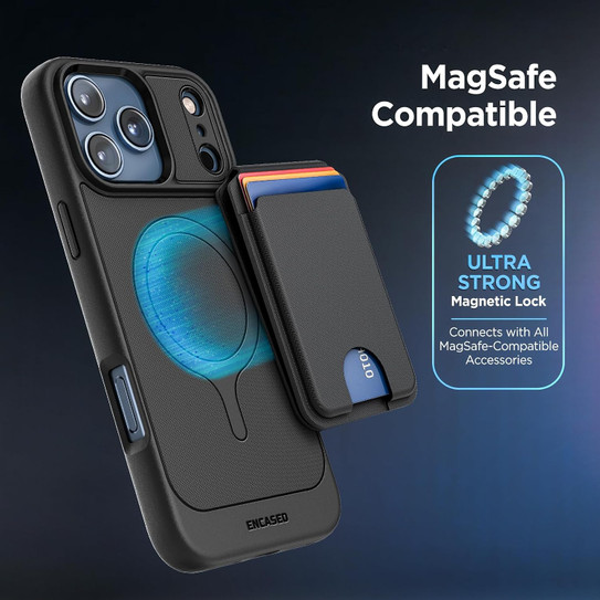 Encased Thin Armor Wallet Case iPhone 18 Pro - Black