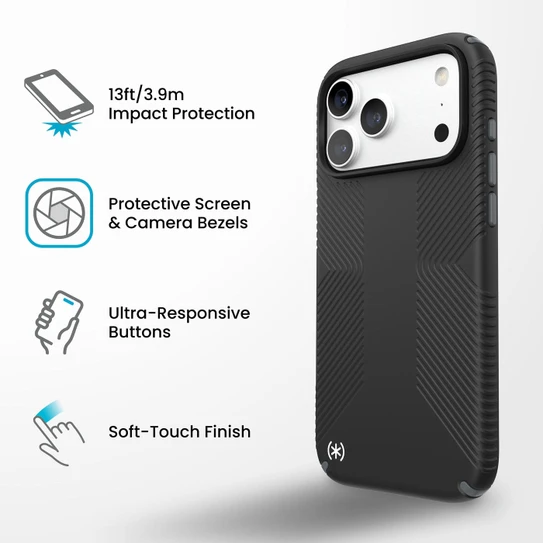 Speck Presidio2 Grip MagSafe Case iPhone 18 Pro - Black