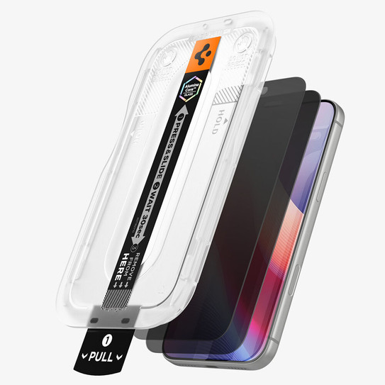 Spigen EZ Fit Pro Privacy 2 Pcs Screen Protector iPhone 18 Pro - Black