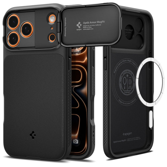 Spigen Optik Armor MagSafe Case iPhone 18 Pro /17 Pro - Black
