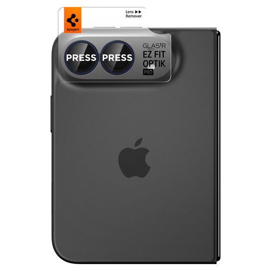 Spigen EZ Fit Optik Pro 2PCS Lens Protector iPhone Duo - Black