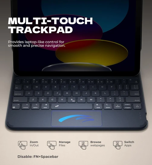 Dexnor Ultra-light Slim Folio Case iPad A16 11" 10th/11th Gen/ iPad 10.9" 10th Gen - Blue