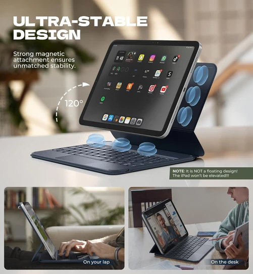 Dexnor Ultra-light Slim Folio Case iPad A16 11" 10th/11th Gen/ iPad 10.9" 10th Gen - Blue