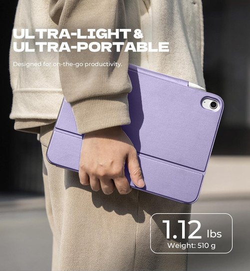 Dexnor Ultra-light Slim Folio Case iPad A16 11" 10th/11th Gen/ iPad 10.9" 10th Gen - Purple