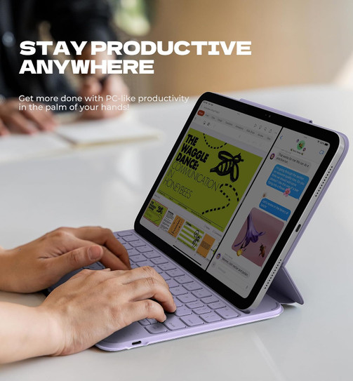 Dexnor Ultra-light Slim Folio Case iPad A16 11" 10th/11th Gen/ iPad 10.9" 10th Gen - Purple