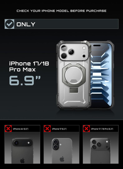 Supcase UB Grip MagSafe Case iPhone 18 Pro Max/17 Pro Max - Grey