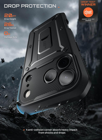 Supcase UB Pro MagSafe Case iPhone 18 Pro Max/17 Pro Max with Screen Protector - Black