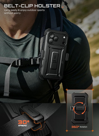 Supcase UB Pro MagSafe Case iPhone 18 Pro Max/17 Pro Max with Screen Protector - Black