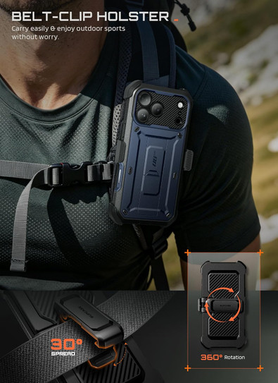 Supcase UB Pro MagSafe Case iPhone 18 Pro Max/17 Pro Max with Screen Protector - Azure