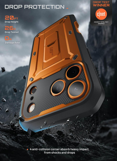 Supcase UB Pro MagSafe Case iPhone 18 Pro Max/17 Pro Max with Screen Protector - Coral