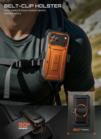 Supcase UB Pro MagSafe Case iPhone 18 Pro Max/17 Pro Max with Screen Protector - Coral