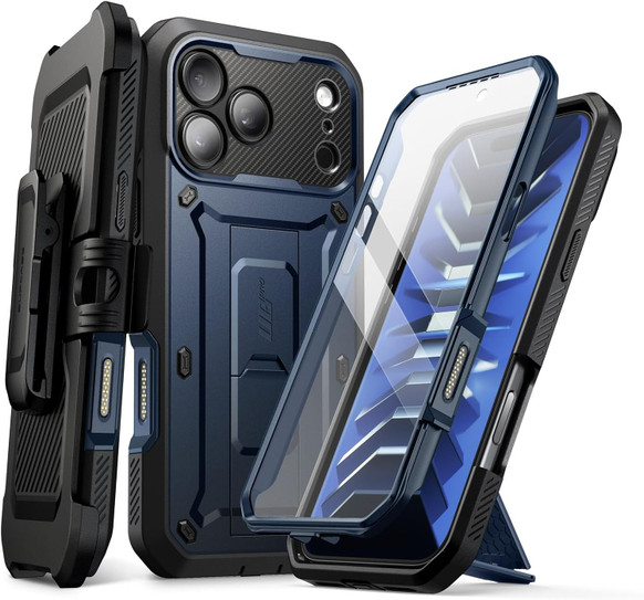 Supcase UB Pro MagSafe Case iPhone 18 Pro /17 Pro with Screen Protector - Azure