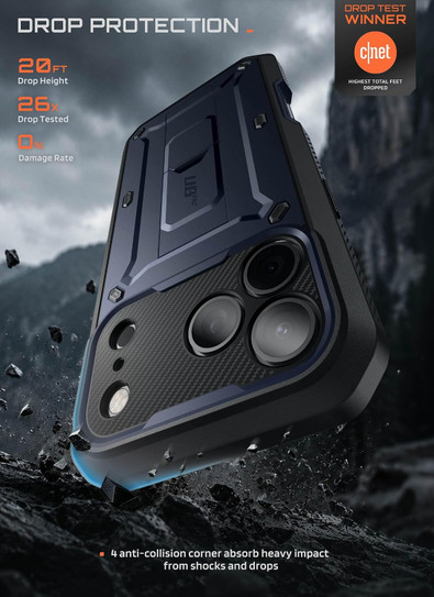 Supcase UB Pro MagSafe Case iPhone 18 Pro /17 Pro with Screen Protector - Azure