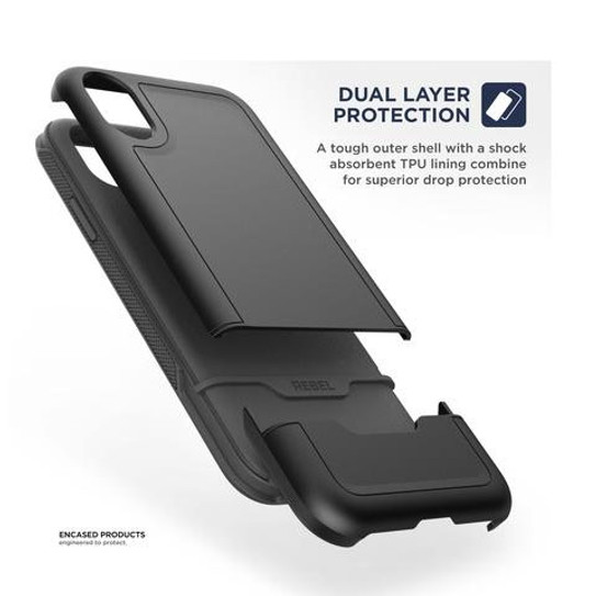 Encased Rebel Case iPhone XR - Black