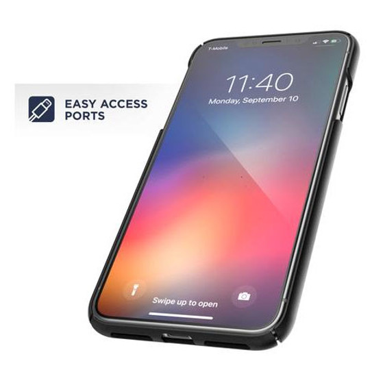 Encased Slimline Case iPhone XR with Belt Clip Holster - Black