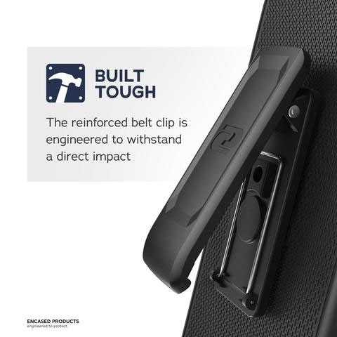 Encased Rebel Case iPhone Xs Max with Belt Clip Holster - Black