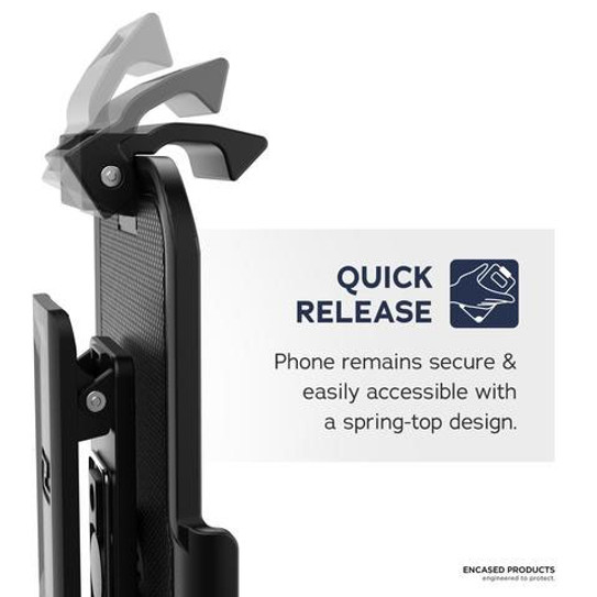 Encased Rebel Case iPhone X/Xs with Belt Clip Holster - Black