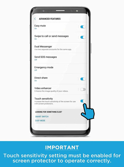 Encased MagGlass Matte Anti-Glare Tempered Glass Screen Protector Samsung Galaxy S9+ Plus